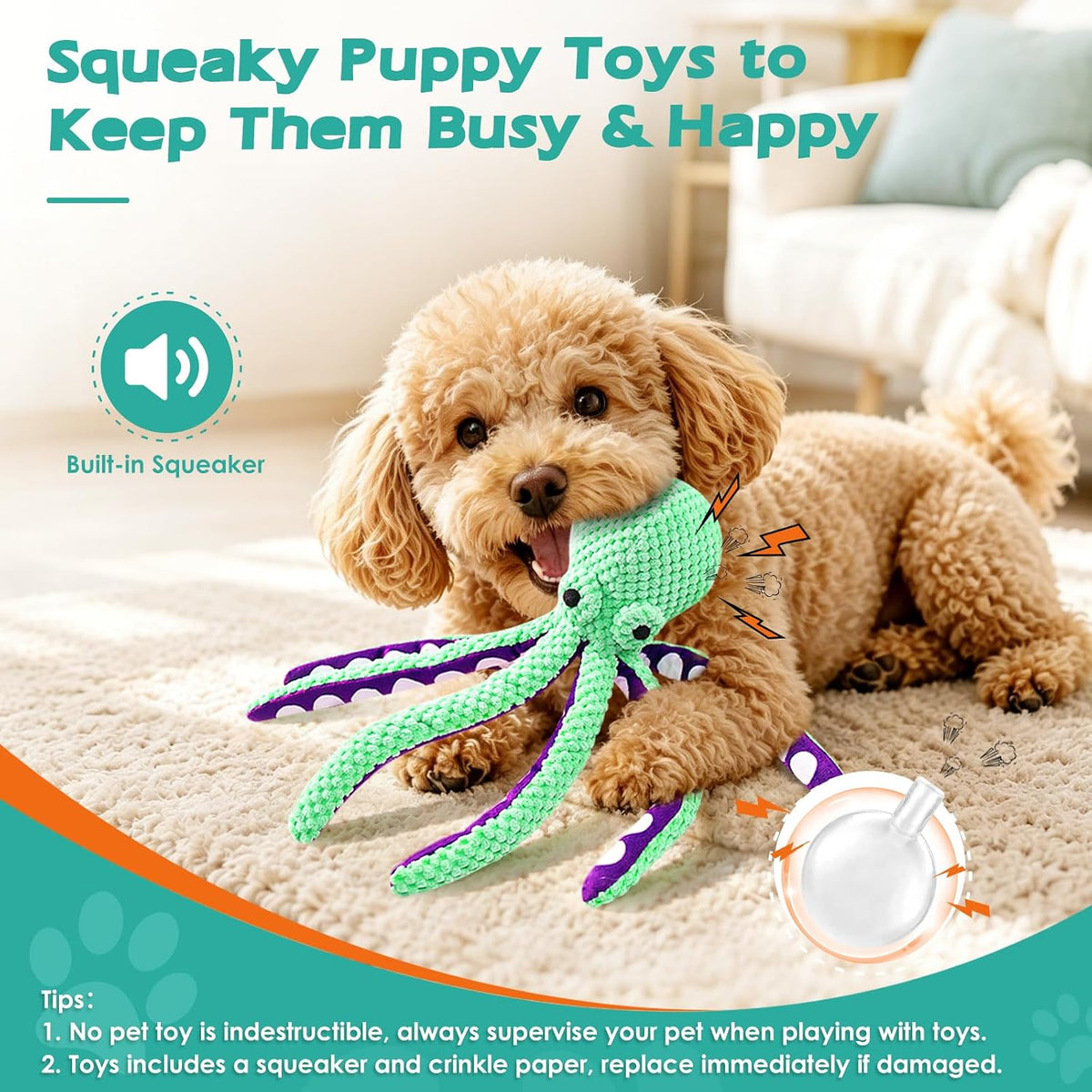Fuufome Dog Toys for Small Dogs and Puppies