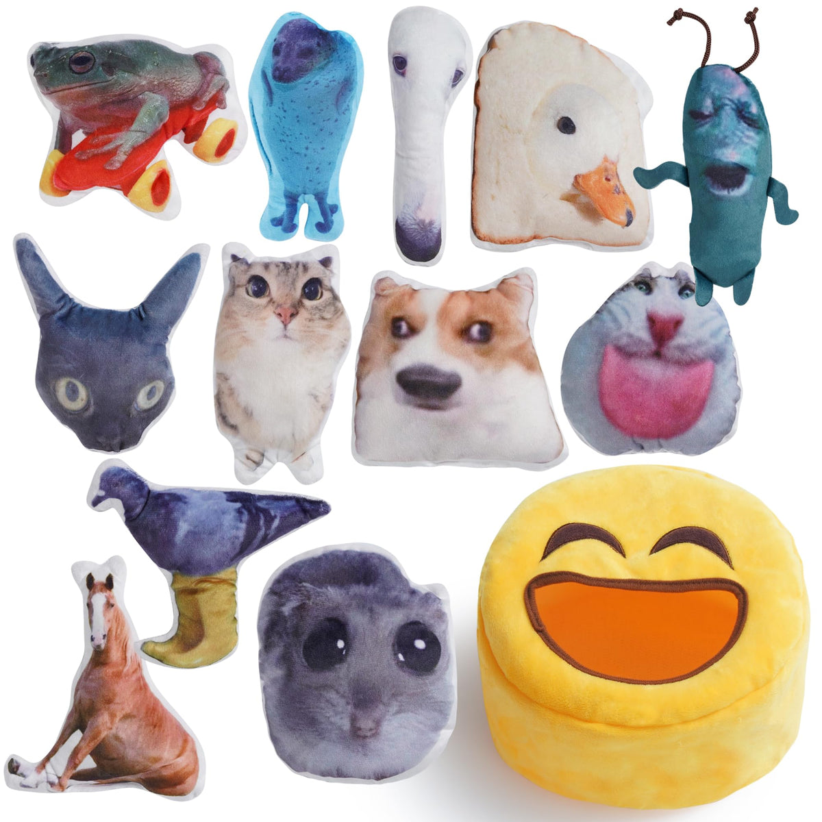 Nocciola Dog Squeaky Toys, Plush Small Dog Toys for Dogs, Stuffed with Squeakers,12 pcs Puppy Toys with a Carrying Bag for Small Medium Size