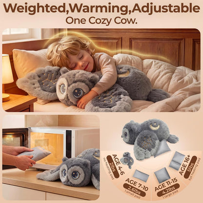 Mewaii Weighted Stuffed Animals Owl Plush, Heatable Coolable, 2-5lbs, 23in