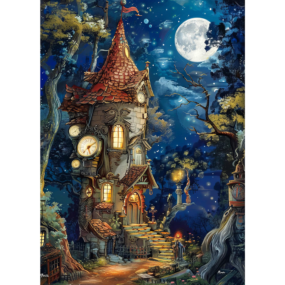 Owl Family Puzzles for Adults 1000 Pieces, Puzzles with Letters on Back, Impossible Hard Difficult Challenging, Precise Interlocking Pieces, Home Wall Decoration & Ideal Gift