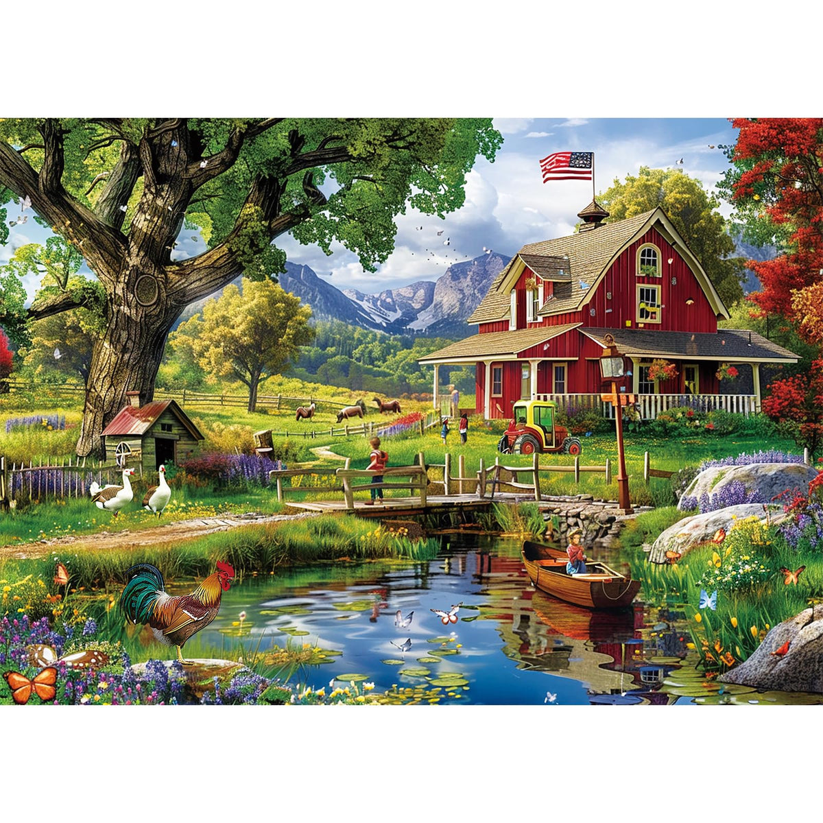 1000 Pieces Puzzle for Adults - Charming Paris Puzzle for Adults Children - Recycled Paper Jigsaw Puzzle 1000 Pieces - Fun and Challenging Family Game Great Gift Idea, Finished Size is 28 * 20 in