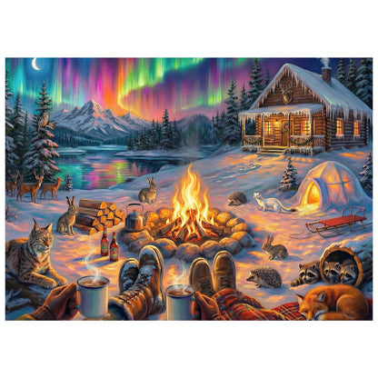 Starry Aurora Lake Puzzles for Adults 1000 Pieces,Interlocking No Dust