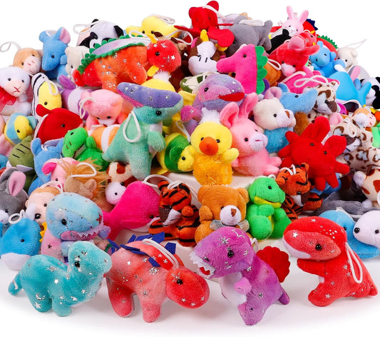 72 Pack Mini Stuffed Animals, Classroom Prizes Small Stuffed Animals Bulk