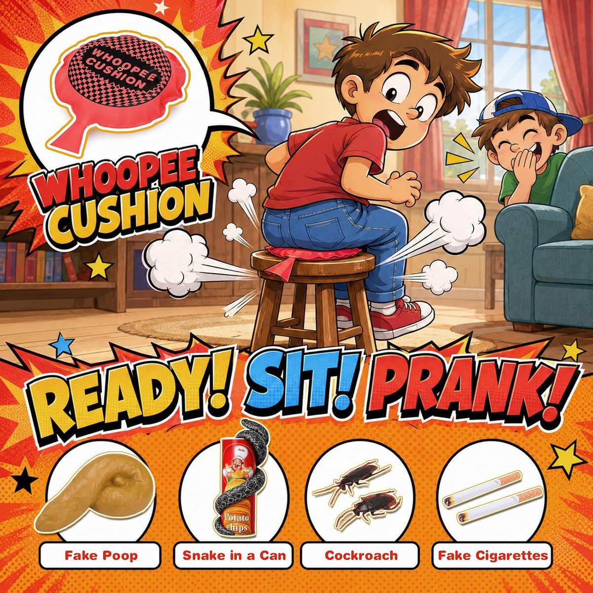 Prank Kit for Kids, 20 Ultimate Practical Joke & Gag Toys,Funny Prank Stuff