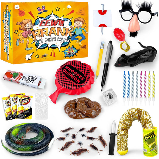 31 PCS Prank Toys Kit Box Set Joke Gifts April Fools