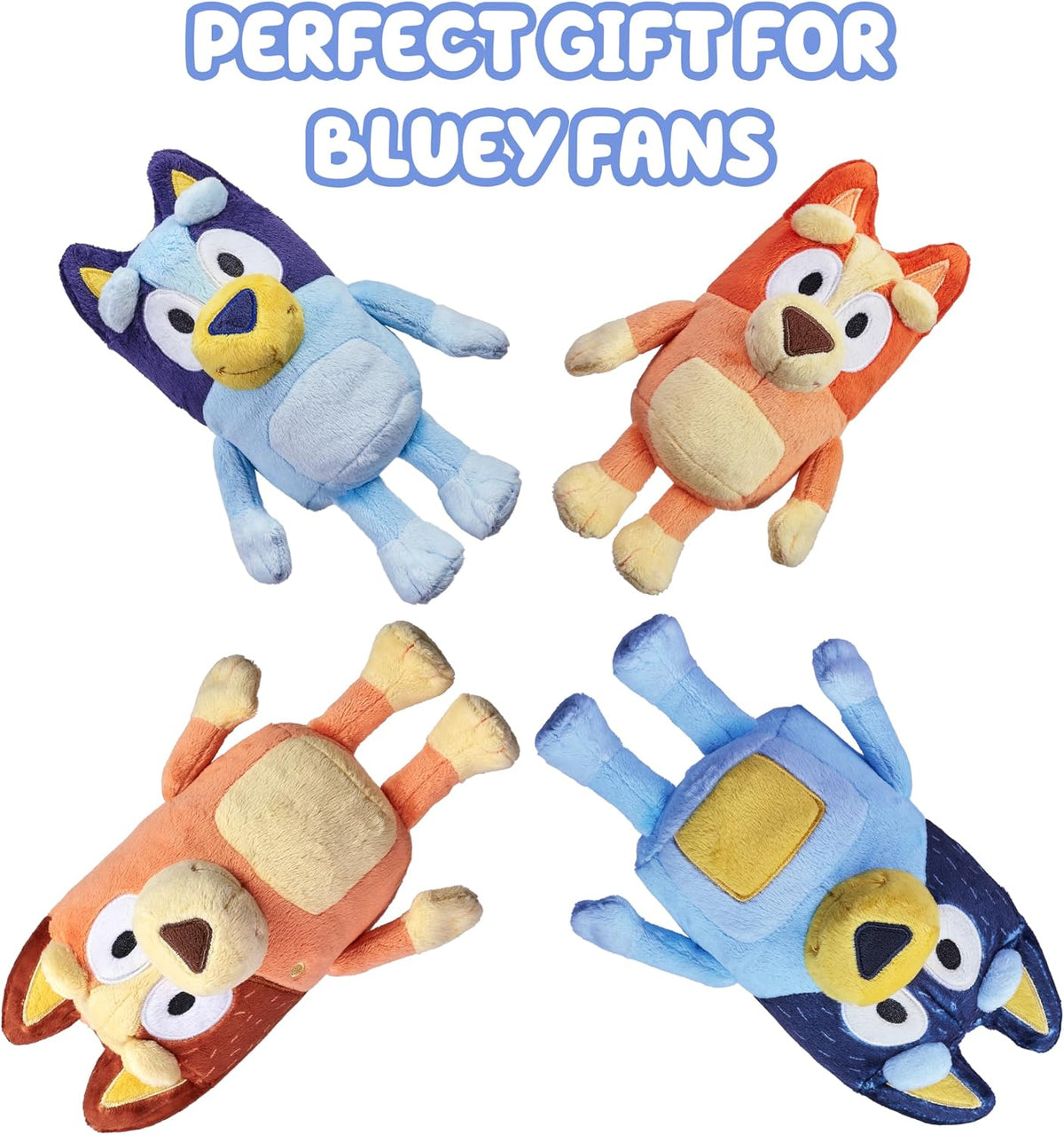 Bluey Heeler Family Stuffed Animal Set of 4, 7-8” Plush Figure Toys