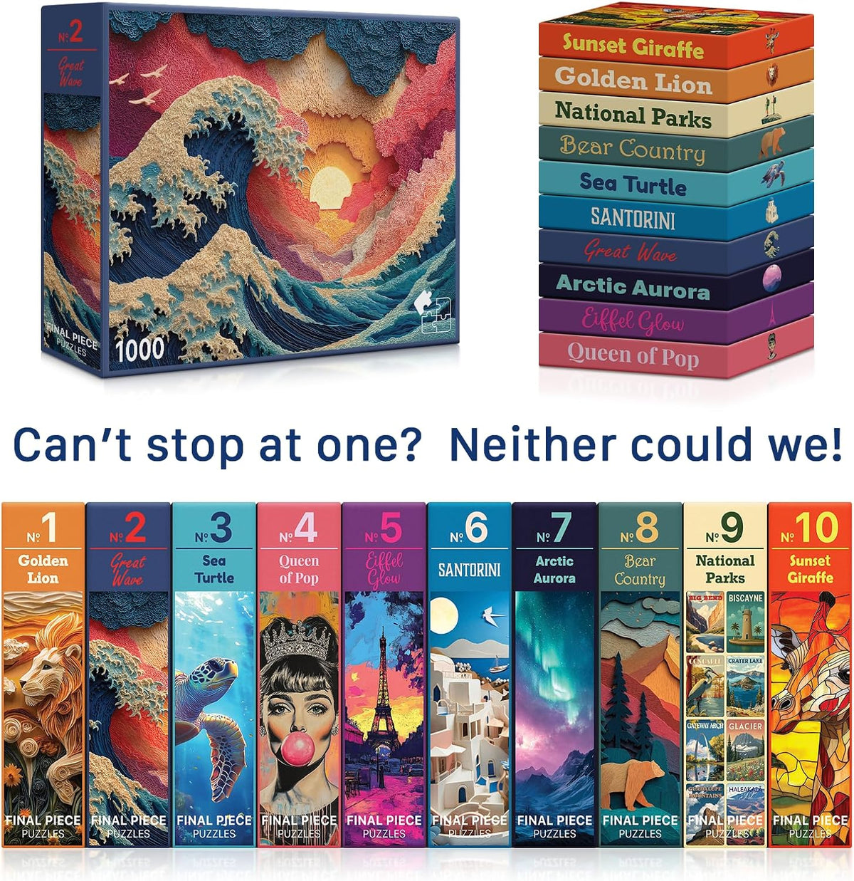 Great Wave (#2) – 1000 Piece Jigsaw Puzzle for Adults - Final Piece Puzzles