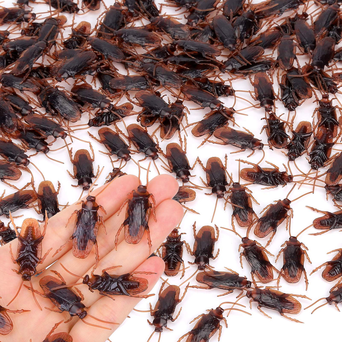 Riomeira Premium Fake Cockroaches, Realistic Lifelike Faux Roaches