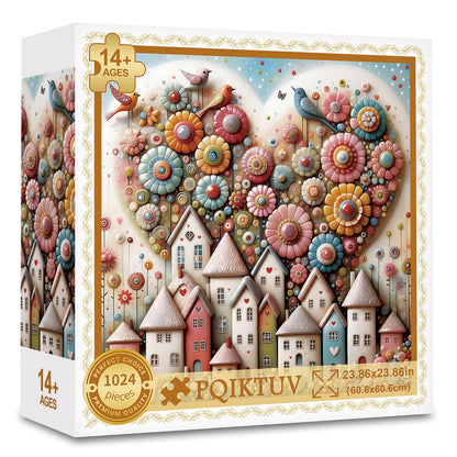 1024 Piece Puzzle for Adults, Four Seasons Window View