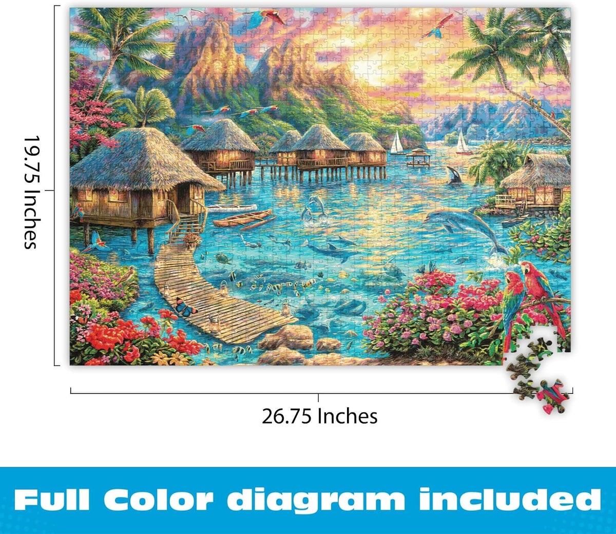 Buffalo Games Chuck Pinson Tropical Oasis 1000 Pc Jigsaw Puzzle for Adults