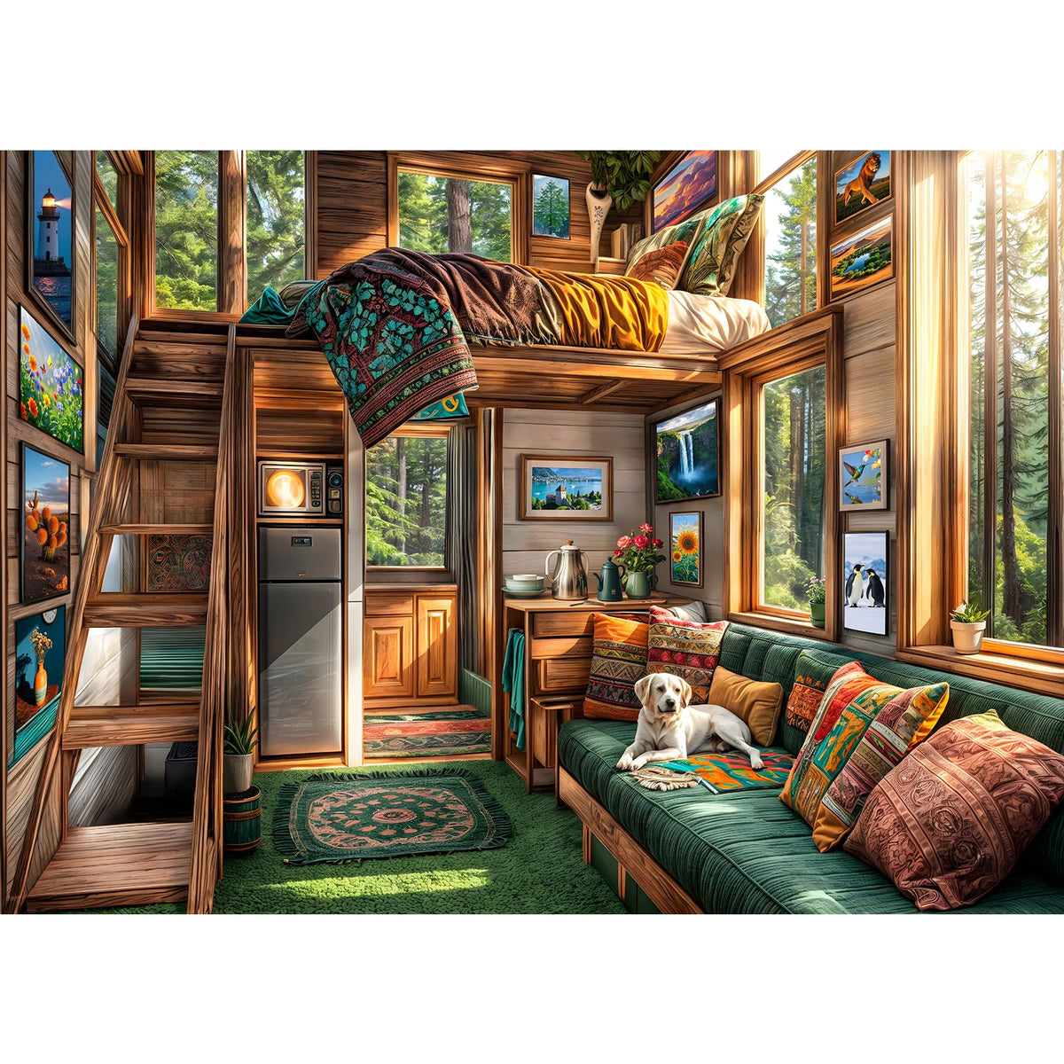 Owl Family Puzzles for Adults 1000 Pieces, Puzzles with Letters on Back, Impossible Hard Difficult Challenging, Precise Interlocking Pieces, Home Wall Decoration & Ideal Gift