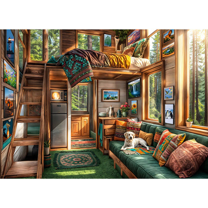 Owl Family Puzzles for Adults 1000 Pieces, Puzzles with Letters on Back, Impossible Hard Difficult Challenging, Precise Interlocking Pieces, Home Wall Decoration & Ideal Gift