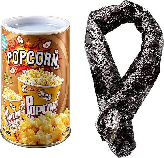 Cooplay Popup Snake in a Popcorn Can Prank, Halloween Fools Day Party Magic Trick Joke Gadget Fun Prank Gag Friend Christmas Toy