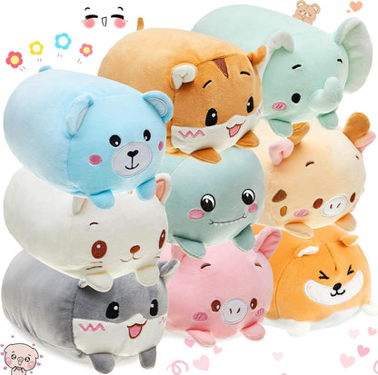 9 Pcs Stuffed Animals Plushies Bulk 8"Cute Plush Toys, 9 Cute Animal