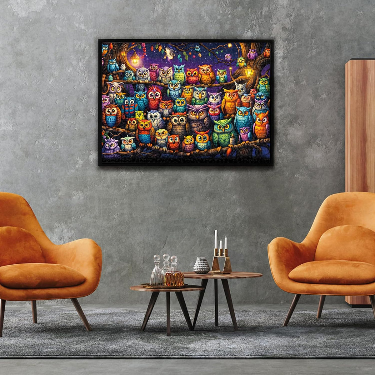 Owl Family Puzzles for Adults 1000 Pieces, Puzzles with Letters on Back, Impossible Hard Difficult Challenging, Precise Interlocking Pieces, Home Wall Decoration & Ideal Gift
