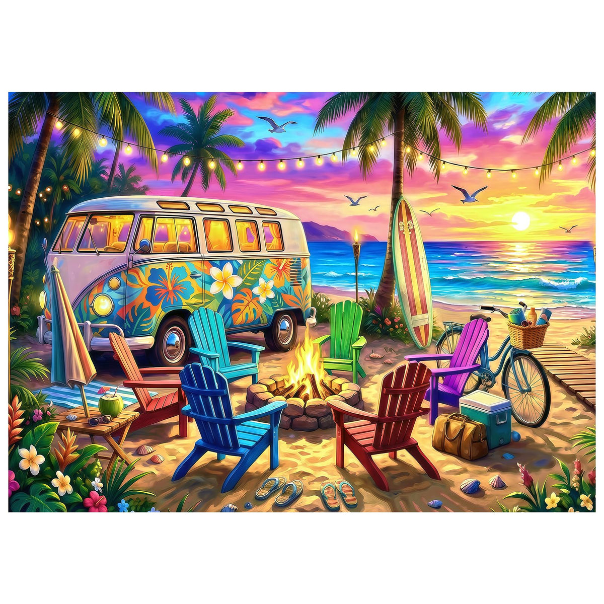 Starry Aurora Lake Puzzles for Adults 1000 Pieces,Interlocking No Dust