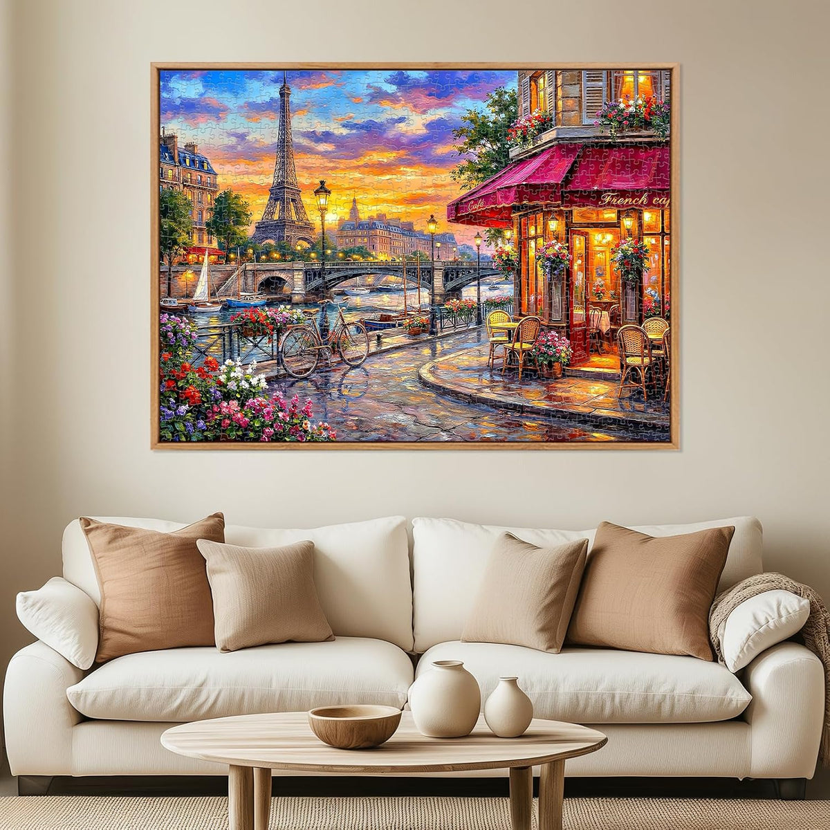 1000 Piece Puzzle for Adults, Scenic Eiffel Tower Jigsaw Puzzles