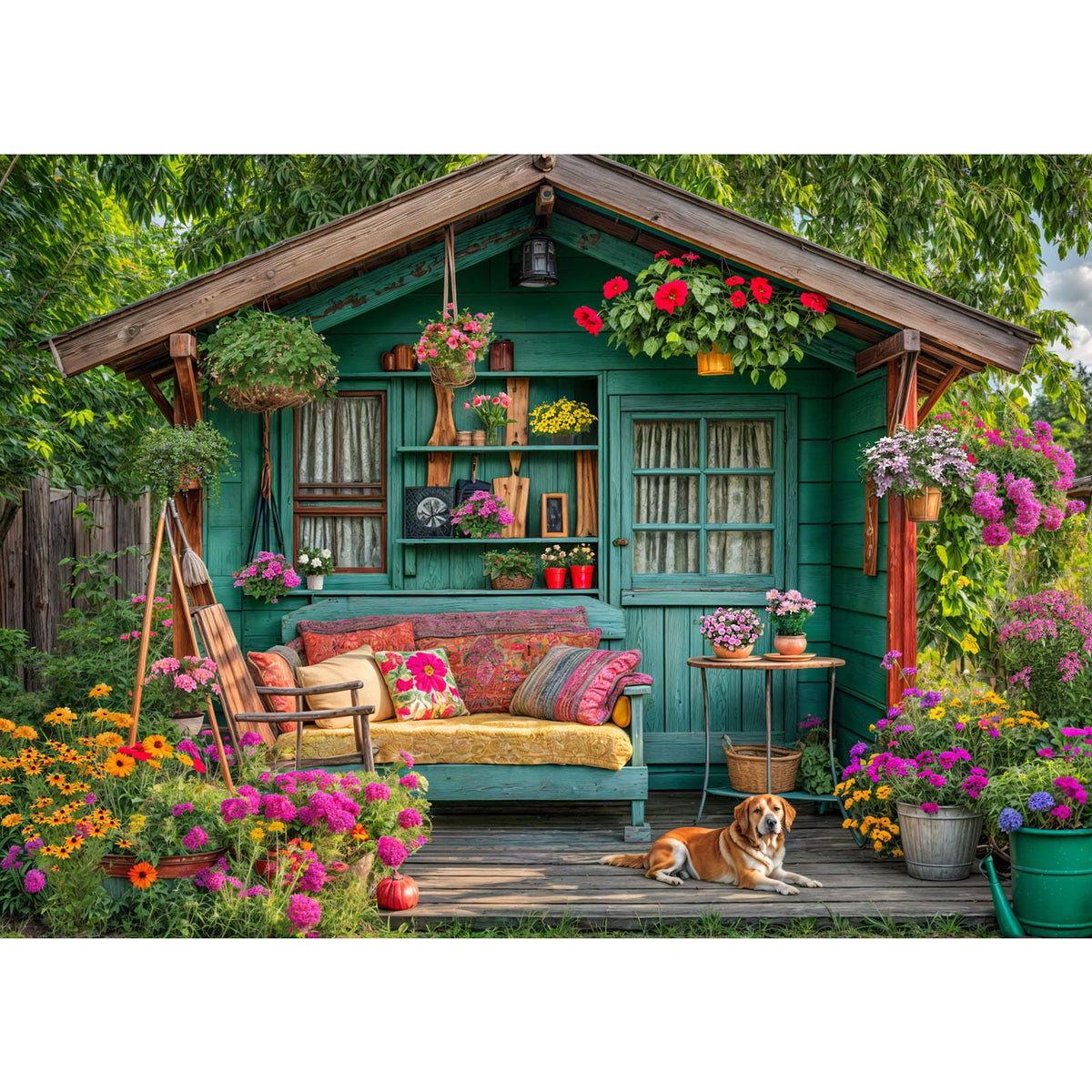 1000 Piece Puzzle for Adults, Flower House Jigsaw Puzzle, Family Puzzles Game, Interlock Perfectly No Dust, Home Decoration Puzzle, Gifts for Parents