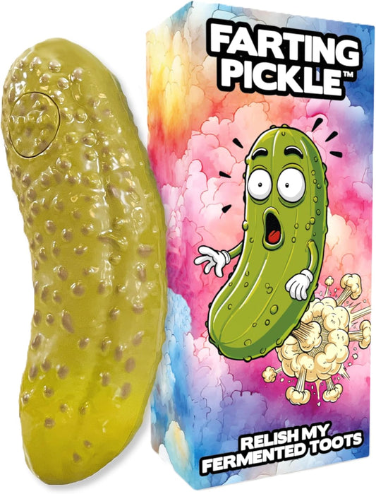 DR DINGUS Farting Pickle Toy | 100 Farts | Funny Novelty Gag Gift Prank