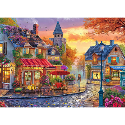 Puzzles for Adults 1000 Pieces, Romantic Street Scene Jigsaw Puzzle with 1:1 HD Poster, Perfect Interlocking No Dust, Stress Relief Ideal Gift for Family Games