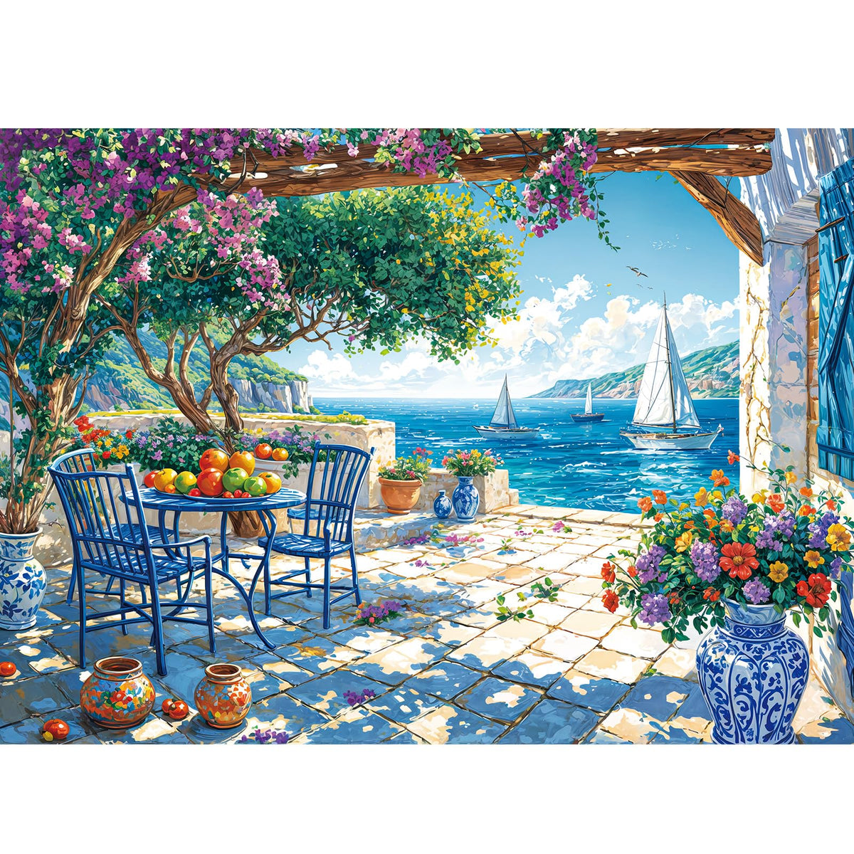 Puzzles for Adults 1000 Pieces, Romantic Street Scene Jigsaw Puzzle with 1:1 HD Poster, Perfect Interlocking No Dust, Stress Relief Ideal Gift for Family Games
