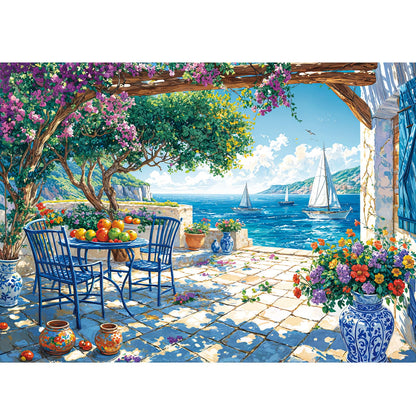 Puzzles for Adults 1000 Pieces, Romantic Street Scene Jigsaw Puzzle with 1:1 HD Poster, Perfect Interlocking No Dust, Stress Relief Ideal Gift for Family Games