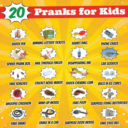 BLOONSY Prank Kit for Kids, 20 Ultimate Practical Jokes and Prank Toys