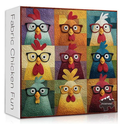 Chicken Puzzles for Adults 1000 Piece, PICKFORU Funny Chicken Jigsaw Puzzle, Garden Farm Flower Animal Rooster Themed, Patchwork Art Challenge Puzzle