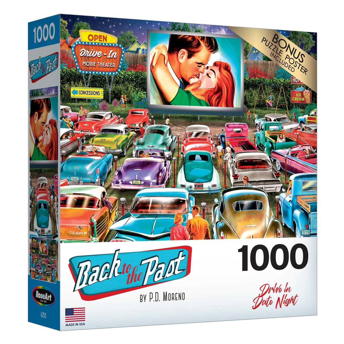 RoseArt - Back to The Past - Ice Cream Truck Day - 1000 Piece Jigsaw Puzzle for Adults