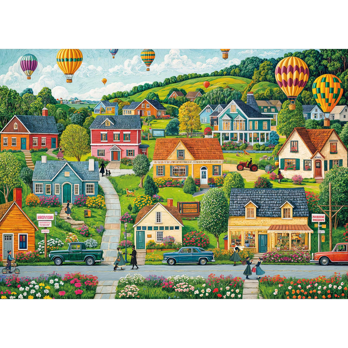 Puzzles for Adults 1000 Pieces, Romantic Street Scene Jigsaw Puzzle with 1:1 HD Poster, Perfect Interlocking No Dust, Stress Relief Ideal Gift for Family Games