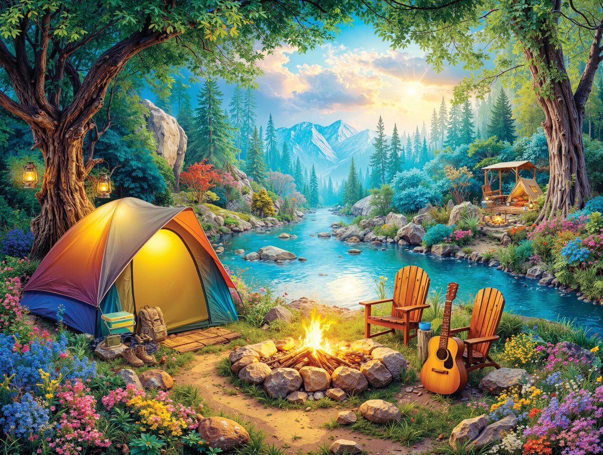 Adult Jigsaw Puzzle 1000 Piece Mountain Cabin