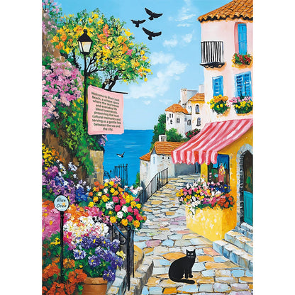 Puzzles for Adults 1000 Pieces, Romantic Street Scene Jigsaw Puzzle with 1:1 HD Poster, Perfect Interlocking No Dust, Stress Relief Ideal Gift for Family Games