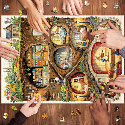 HUADADA Puzzles for Adults 1000 Pieces-Rabbit House Puzzles
