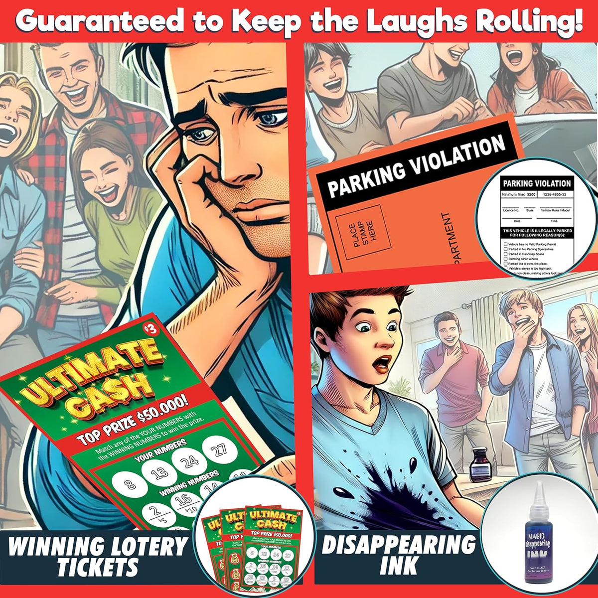 BLOONSY Prank Kit for Teens and Adults, 22 Practical Jokes and Prank Toys