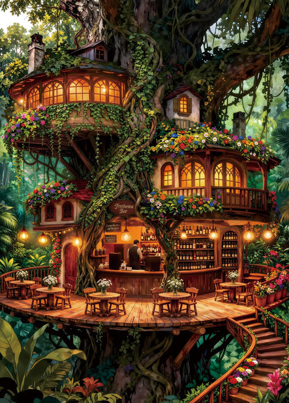 1024 Piece Puzzle for Adults, Four Seasons Window View