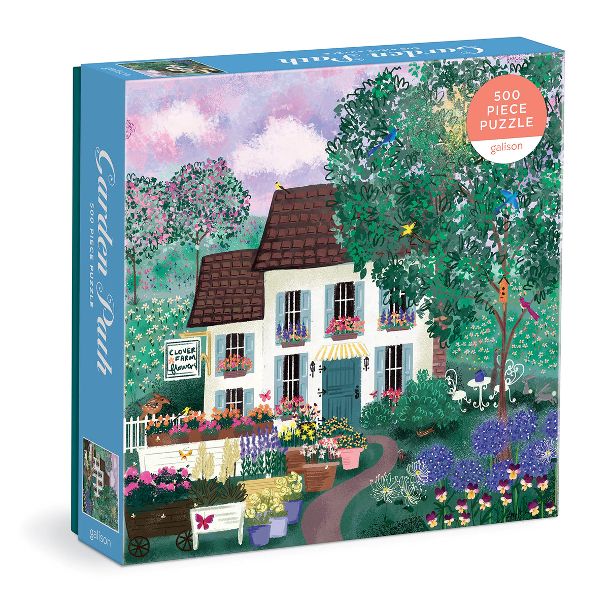 Blooming Streets 500 Piece Puzzle from Galison - Beautifully Illustrated Jigsaw Puzzle of a Local NYC Street, Fun & Challenging, Unique Gift Idea