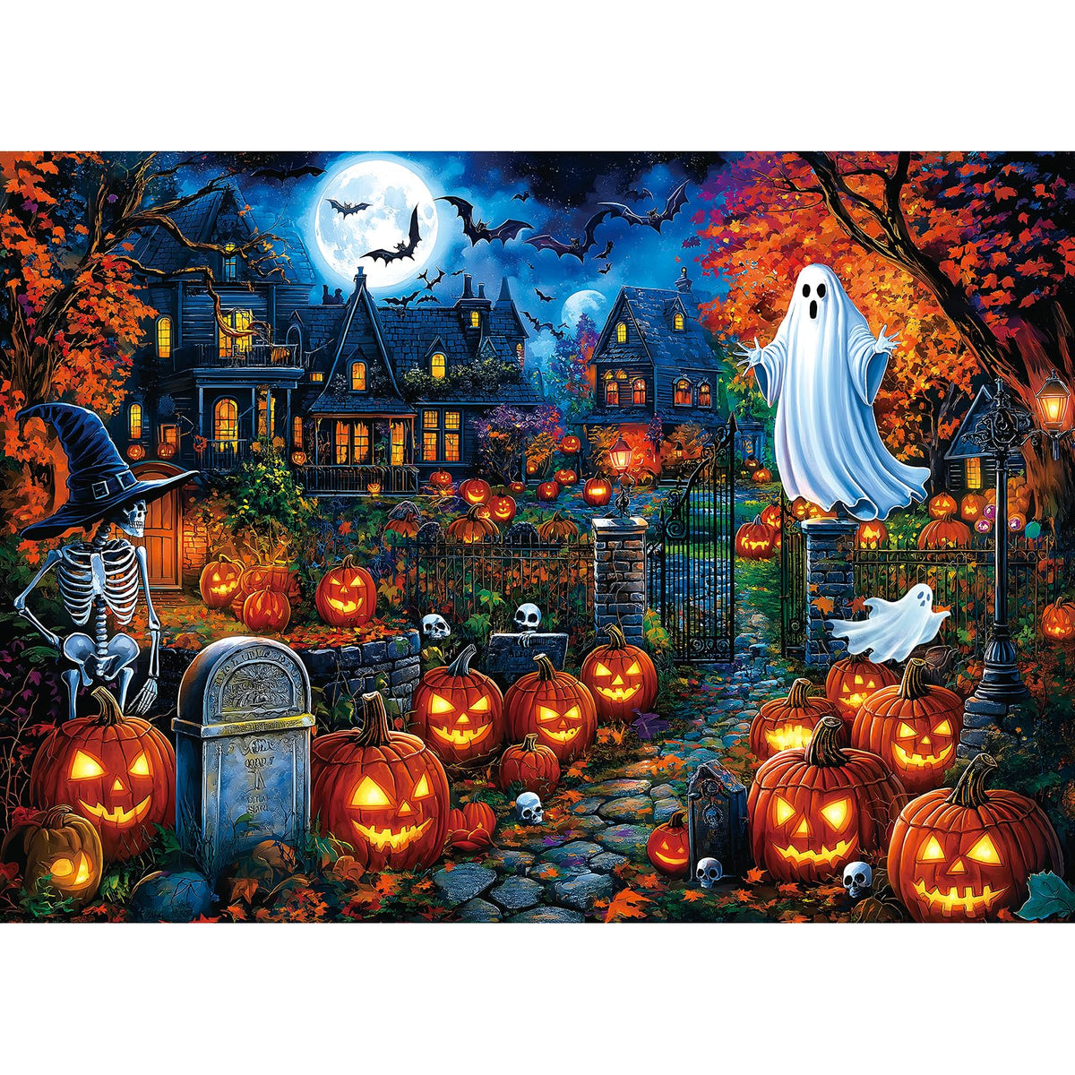 MINIWAN Halloween 1000 Piece Jigsaw Puzzle for Adults, 27.5" x 19.7"