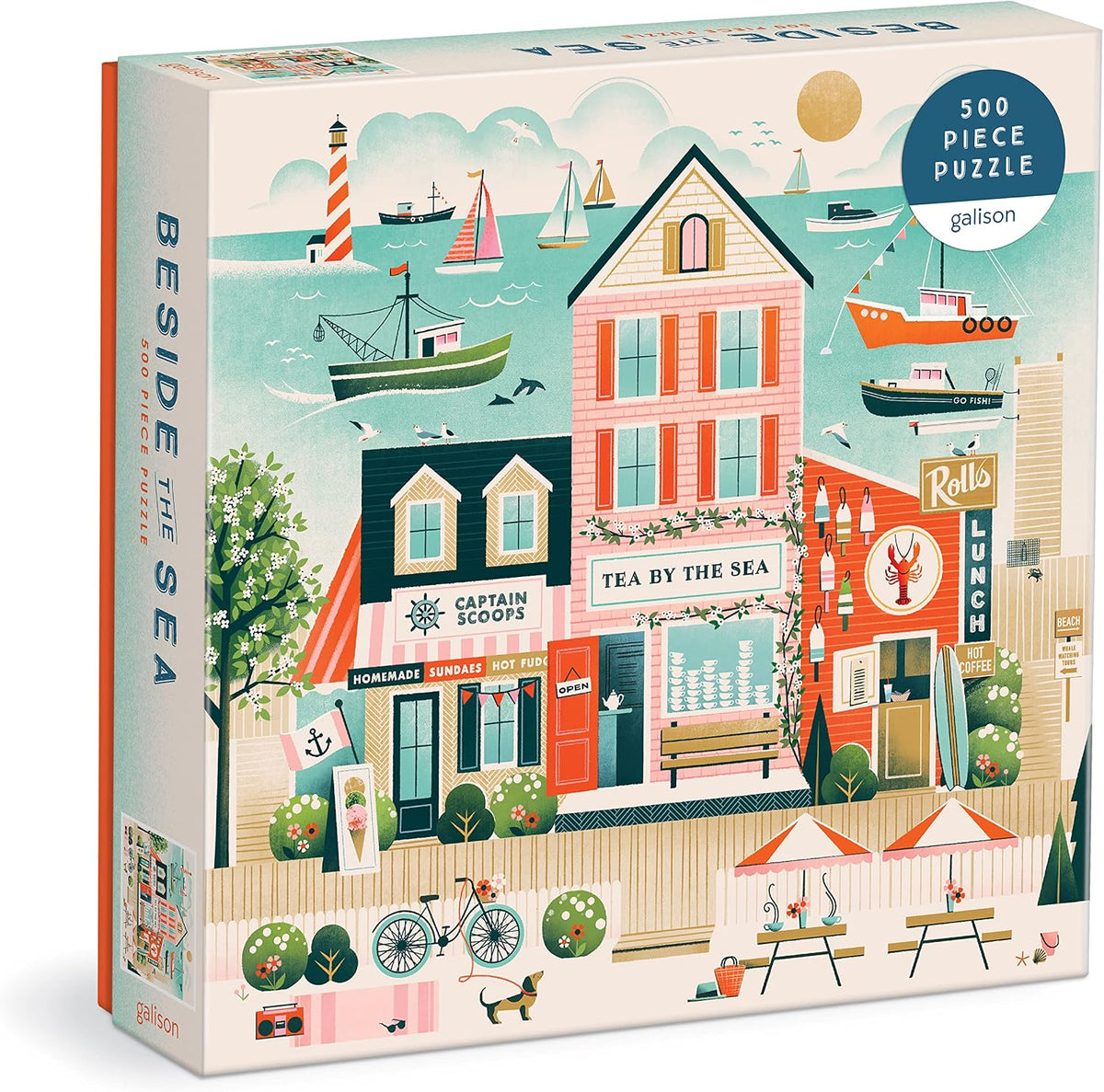 Galison - Beside the Sea 500 Piece Jigsaw Puzzle for Adults
