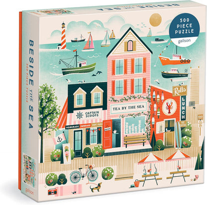 Galison - Beside the Sea 500 Piece Jigsaw Puzzle for Adults