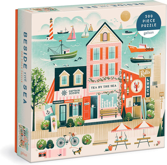 Galison - Beside the Sea 500 Piece Jigsaw Puzzle for Adults