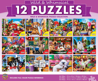 MasterPieces - Jigsaw Puzzle 12-Pack Bundle Set, Artist Gallery Collection Series 2 Landscape and Animal Puzzles, Family Fun for Adults and Kids