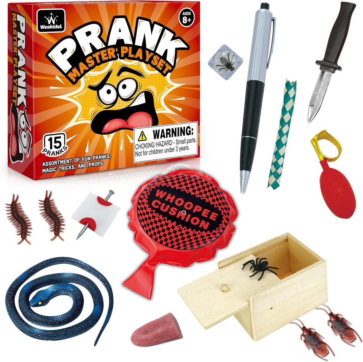 wookidel Prank Kit, 25 PCS Prank Stuff for Kids