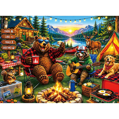 Jigsaw Puzzle for Adults 500 Pieces – 500 Piece Puzzle with Scenic Cabin, Interlocking Adult Puzzles, Letter Clues, Home Decor Gift | 20.5 x 15 in