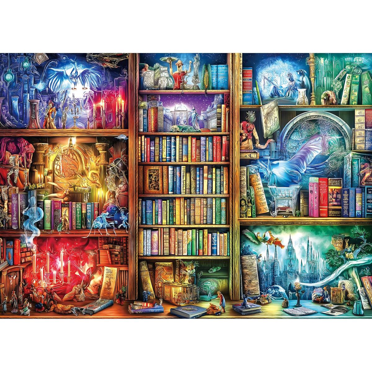 Halloween Haunted House 1000 Piece Jigsaw Puzzle for Adults Spooky Ghosts & Pumpkins Gothic Mansion Challenging 1000-Piece Puzzle with Poster - Fun Adult Puzzle Game for Game Night (27"x20")