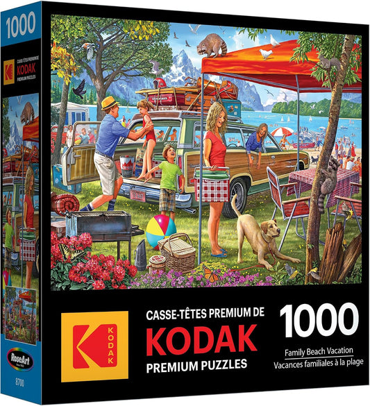 RoseArt Kodak Premium Family Beach Vacation 1000 Piece Jigsaw Puzzle