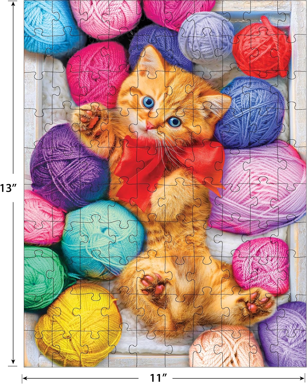 RoseArt - Kodak Premium - Cuddly Yarn Box - 100 Piece Jigsaw Puzzle for Adults