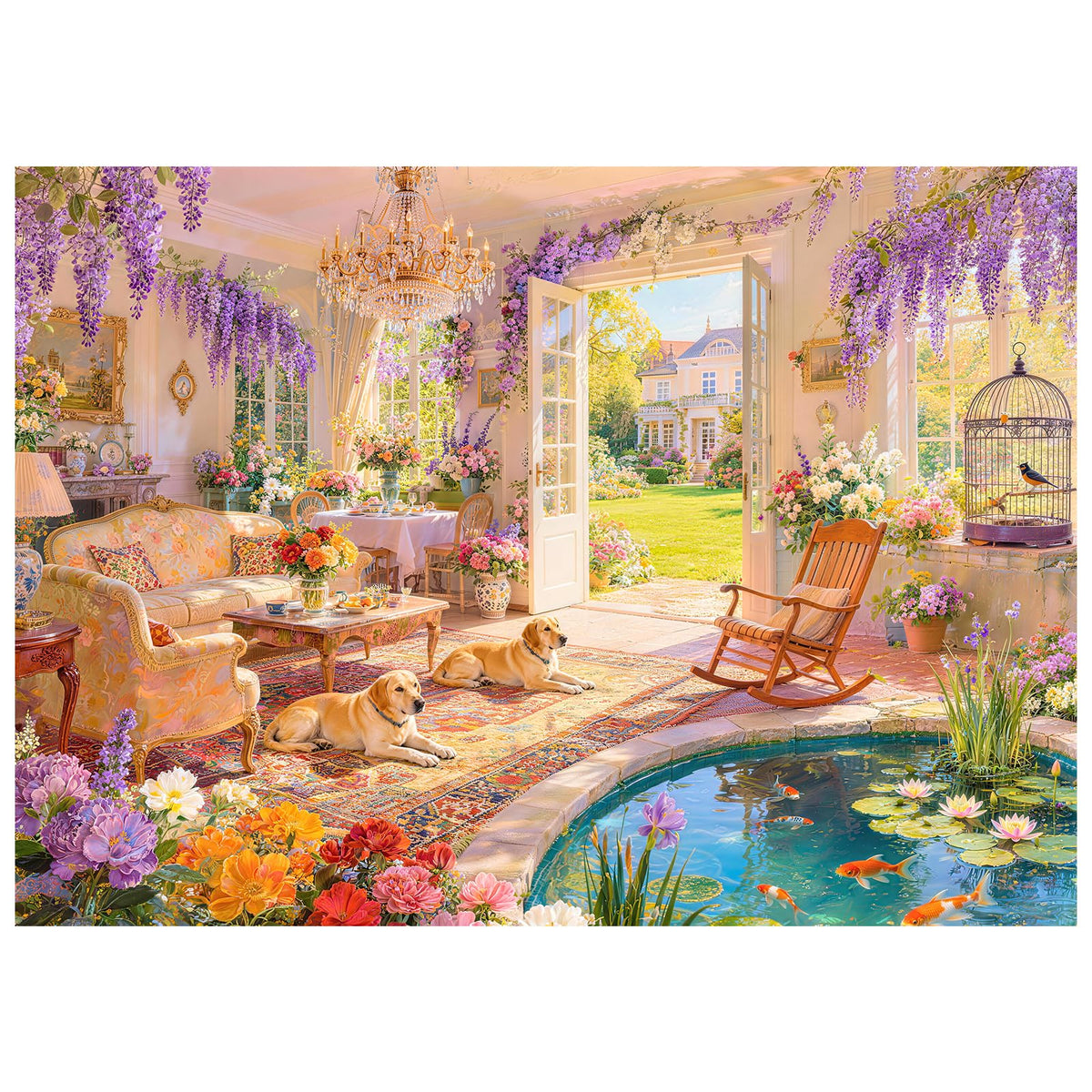 Cozy Flower Shop Puzzles for Adults 1000 Pieces,Cardboard 27.5x19.6in