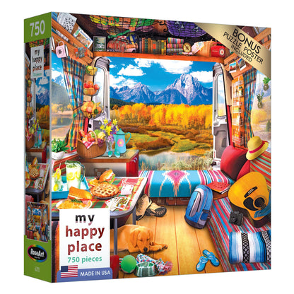 RoseArt My Happy Place Boho Coffeeshop 750 Piece Jigsaw Puzzle