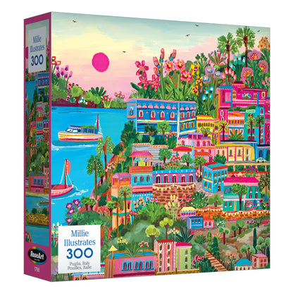 RoseArt - Millie Illustrates - Amsterdam - 300 Piece Jigsaw Puzzle – Vibrant Cityscape Artwork, Fun & Challenging Puzzle for Adults