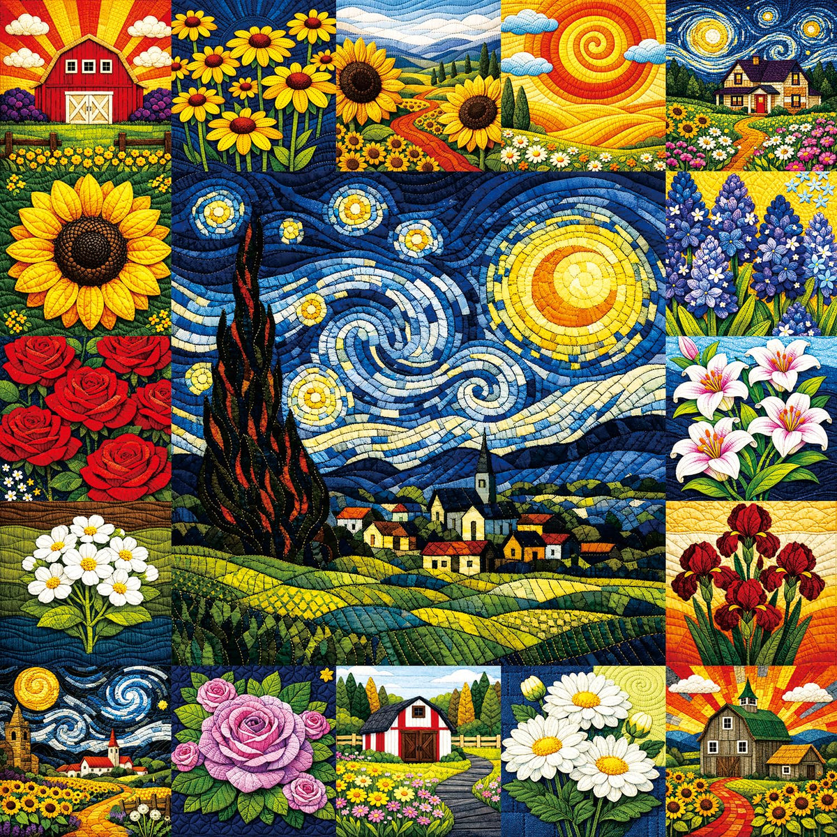1024 Piece Puzzle for Adults, Four Seasons Window View